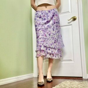 Vintage purple ruffle skirt